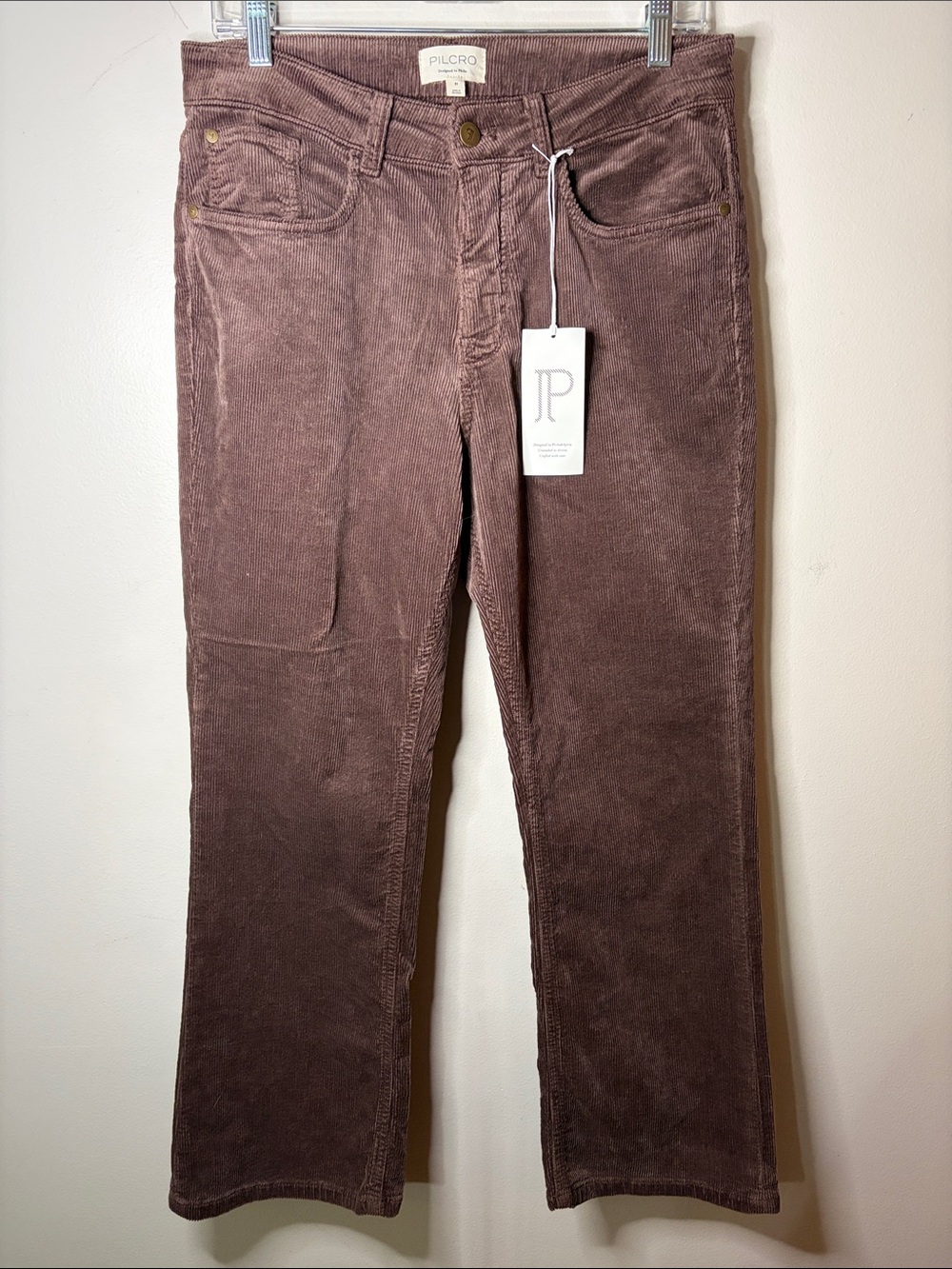 Pilcro Straight-Leg Corduroy Jeans in Brown - Picture 2 of 6